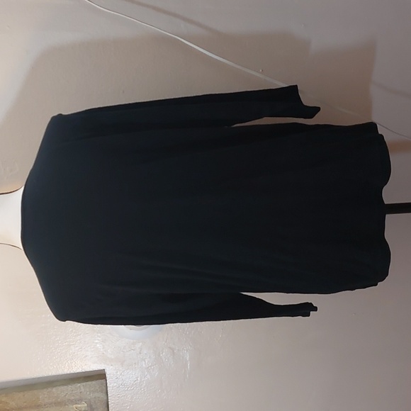 CHAPS Lace Accent Black Marled 3/4 Sleeves Sleeve Henley Shirt Size 1X - Picture 5 of 7